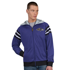 Baltimore Ravens Pro Player Helmet Full-Zip Hooded Track Jacket | NFL Discount