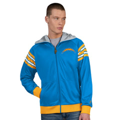 Los Angeles Chargers Pro Player Helmet Full-Zip Hooded Track Jacket | NFL Outlet