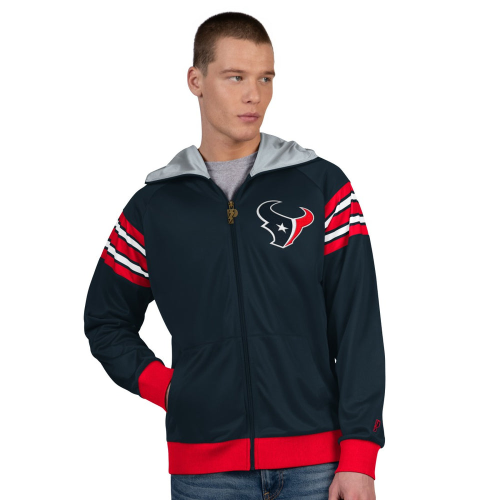 Houston Texans Pro Player Helmet Full-Zip Hooded Track Jacket | NFL Outlet