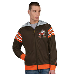 Cleveland Browns Pro Player Retro Helmet Full-Zip Hooded Track Jacket | NFL Sale