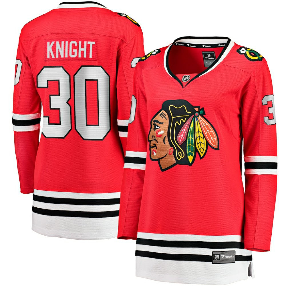 Spencer Knight Chicago Blackhawks Fanatics Women's Home Breakaway Player Jersey - NHL Jerseys