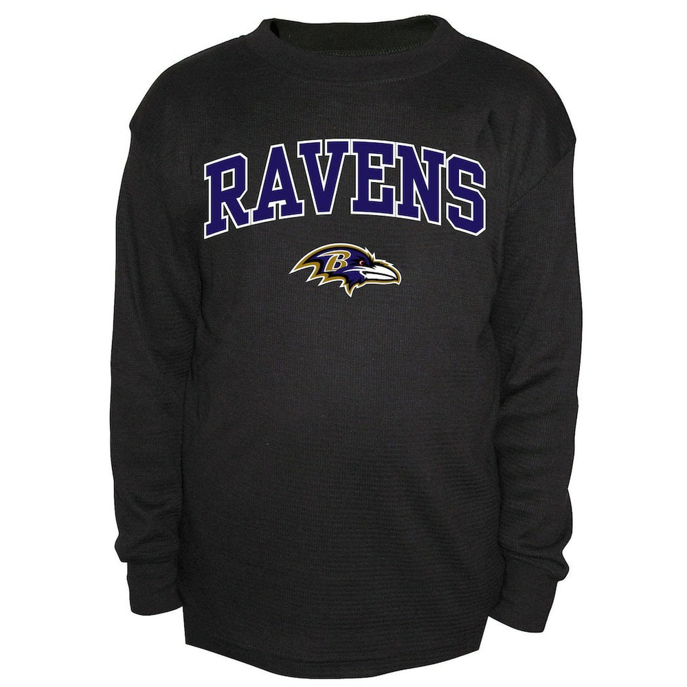 Baltimore Ravens Big & Tall Thermal Long Sleeve Crew Neck T-Shirt | NFL Discount