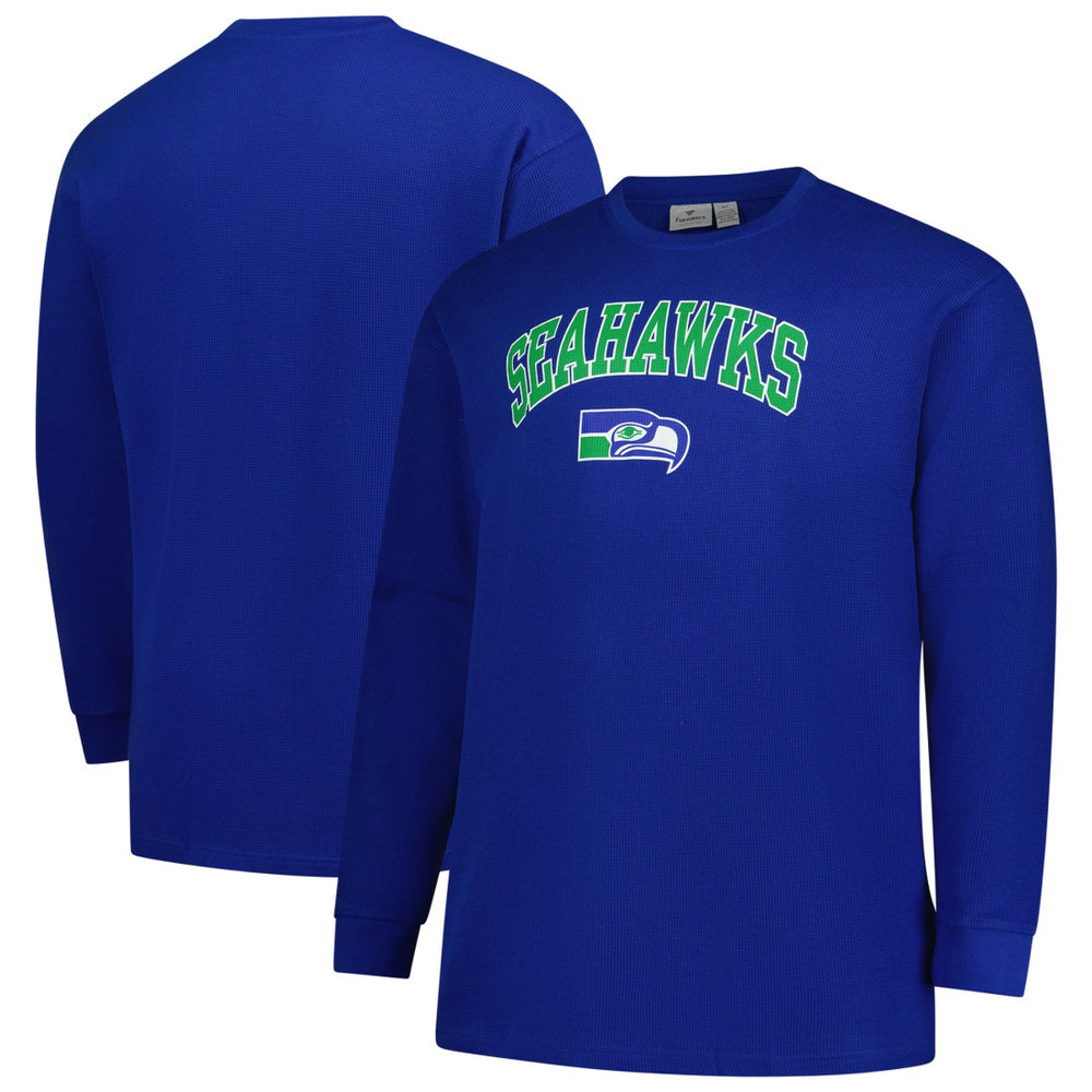 Seattle Seahawks Big & Tall Throwback Thermal Long Sleeve T-Shirt | NFL Sale