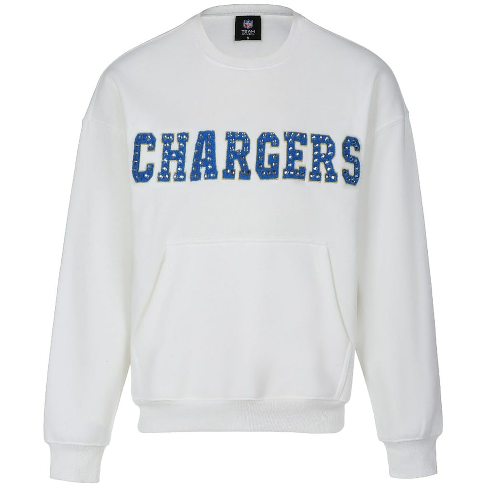 Los Angeles Chargers Cuce Women's Chenille Jeweled Sweatshirt | NFL Online