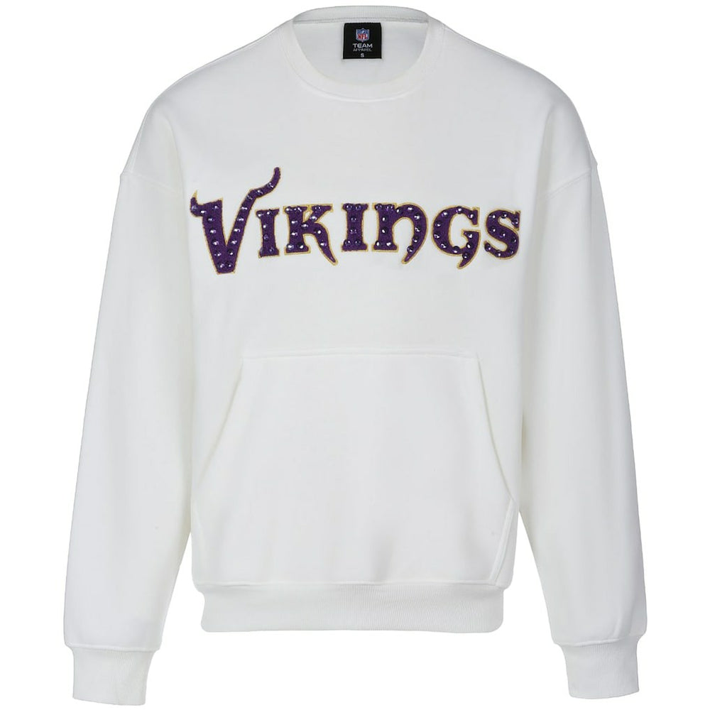 Minnesota Vikings Cuce Women's Chenille Jeweled Sweatshirt | NFL US