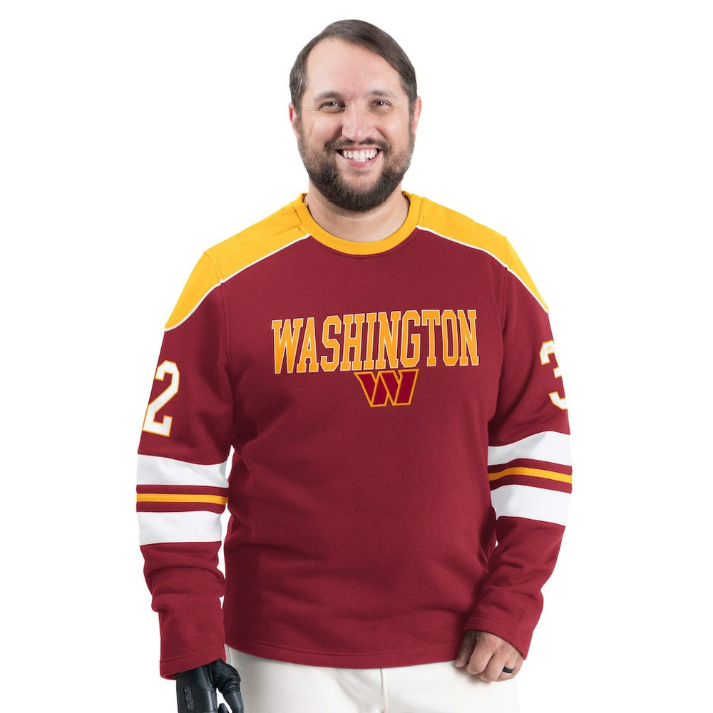Washington Commanders G-III Sports by Carl Banks Adaptive Lord Stanley Crewneck Sweatshirt | NFL Online