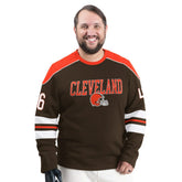 Cleveland Browns G-III Sports by Carl Banks Adaptive Lord Stanley Crewneck Sweatshirt | NFL New