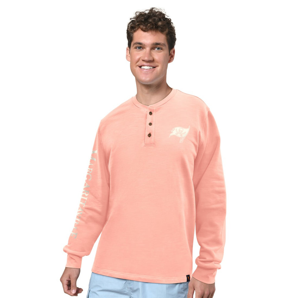 Tampa Bay Buccaneers Margaritaville Five O'Clock Henley Long Sleeve T-Shirt | NFL Online