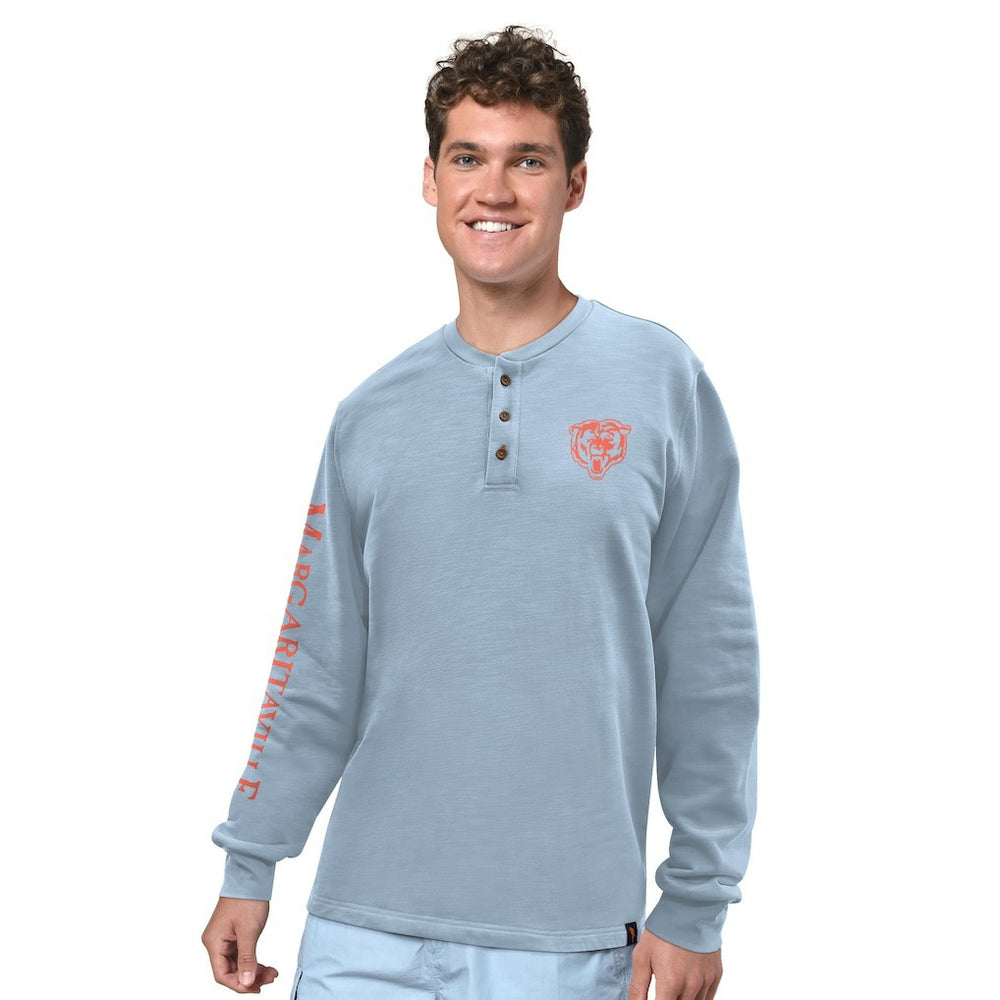 Chicago Bears Margaritaville Five O'Clock Henley Long Sleeve T-Shirt | NFL Sale