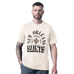 New Orleans Saints MSX by Michael Strahan Whiteout Vintage T-Shirt | NFL Sale