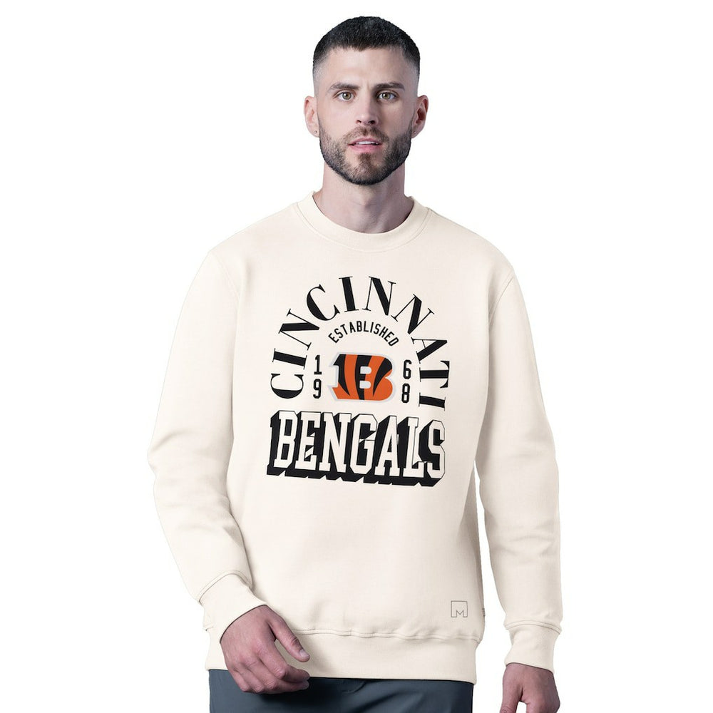 Cincinnati Bengals MSX by Michael Strahan Whiteout Tri-Blend Sweatshirt | NFL New