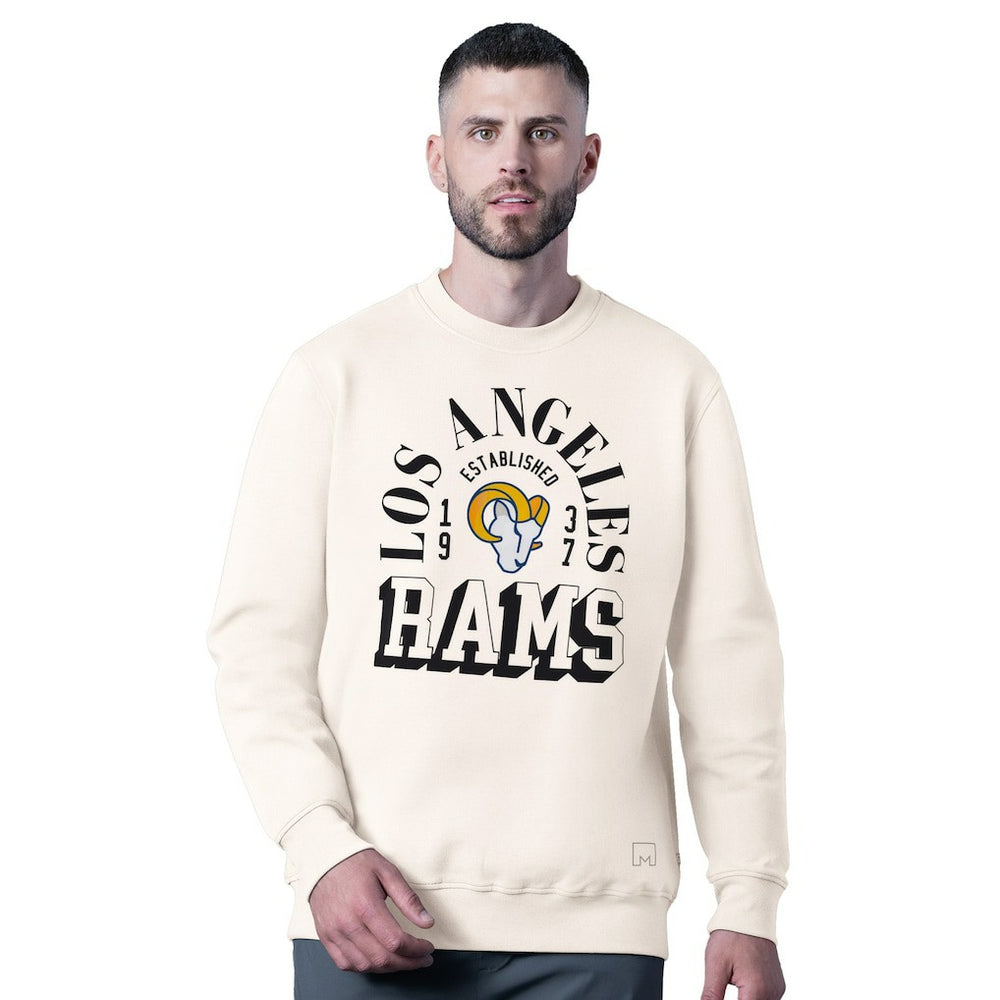 Los Angeles Rams MSX by Michael Strahan Whiteout Tri-Blend Sweatshirt | NFL New