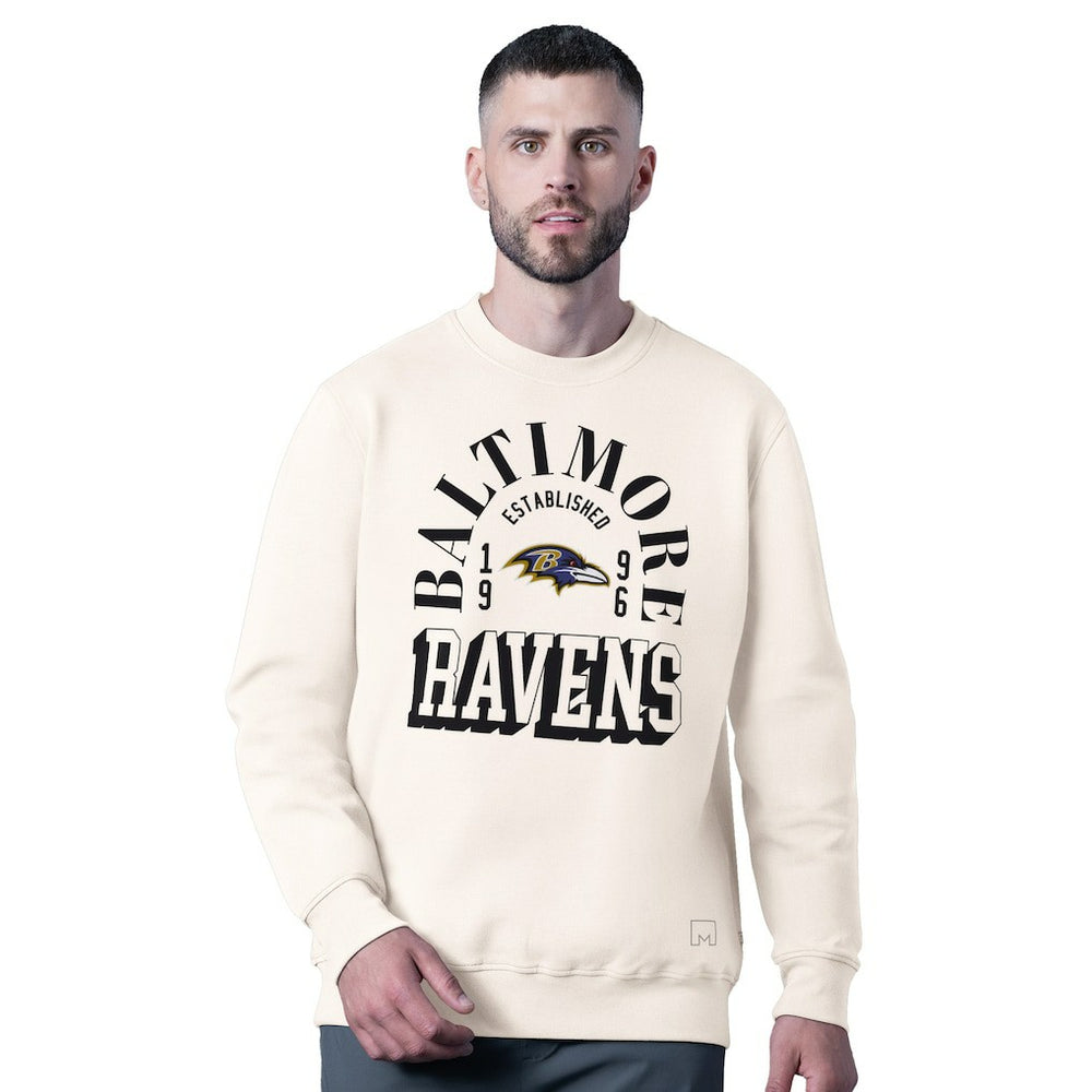 Baltimore Ravens MSX by Michael Strahan Whiteout Tri-Blend Sweatshirt | NFL New