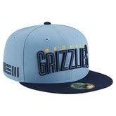 Light Blue Memphis Grizzlies Statement Edition Jersey Hook 59Fifty Fitted Hat | NBA
