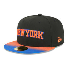 Black/Blue New York Knicks Jersey Hook Statement Edition 59FIFTY Fitted Hat | NBA