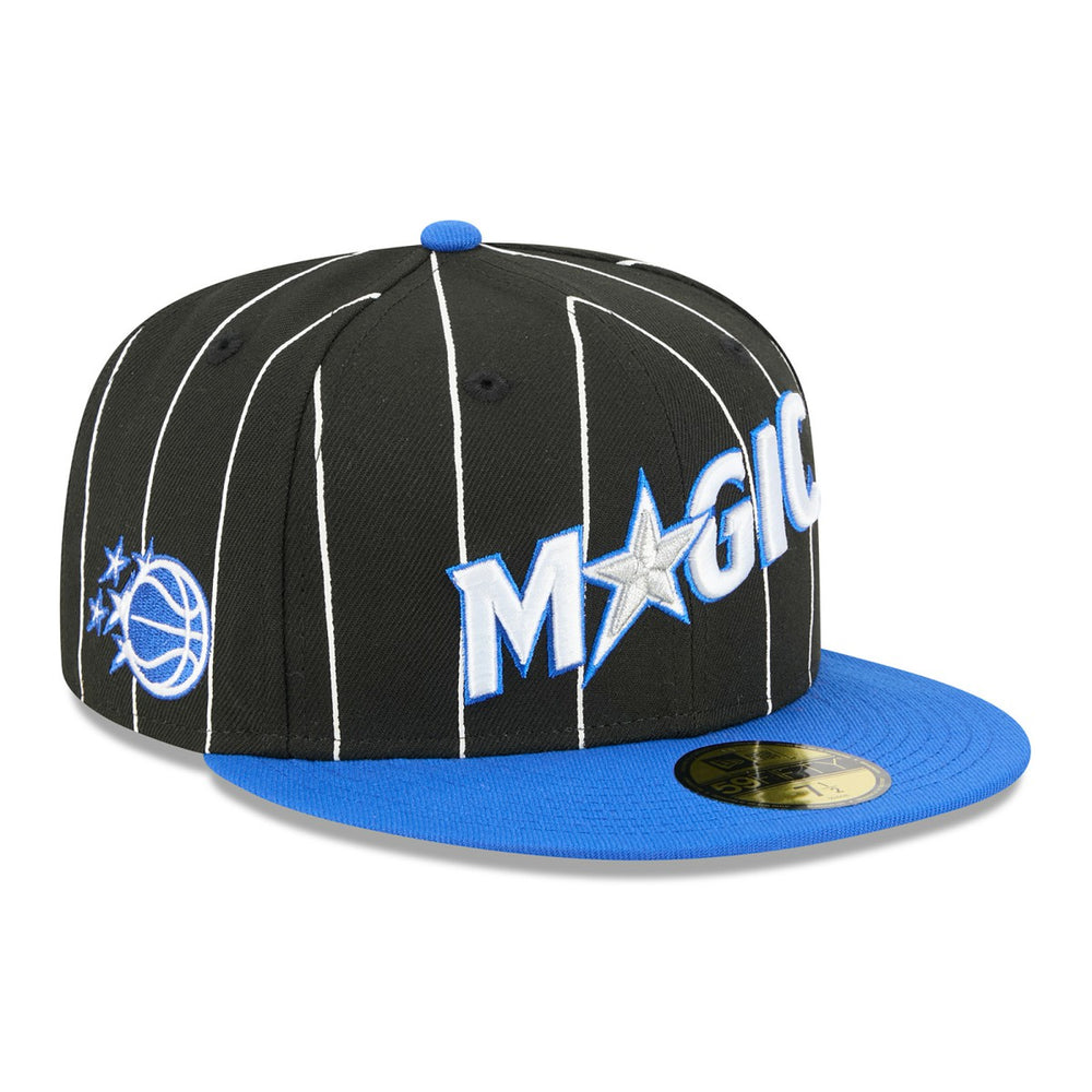 Black/Blue Orlando Magic Jersey Hook Statement Edition 59FIFTY Fitted Hat | NBA