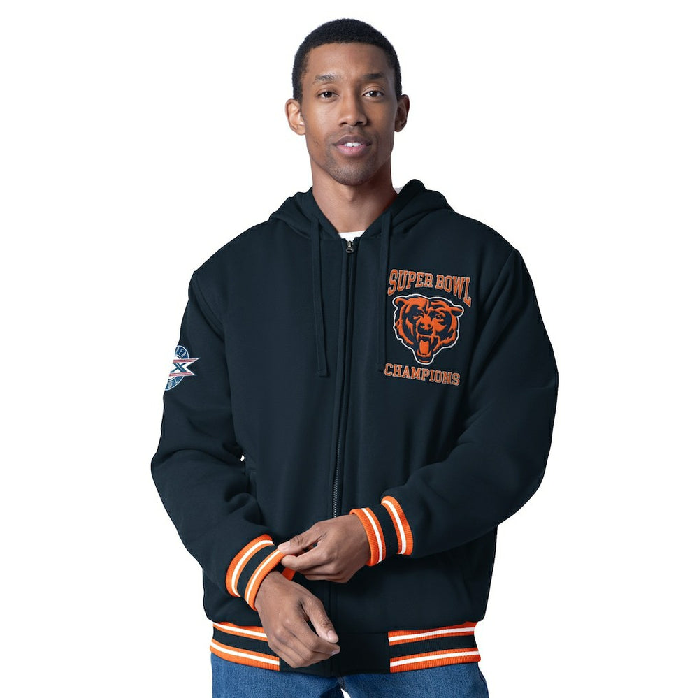 Chicago Bears G-III Sports by Carl Banks Power Forward Commemorative Full-Zip Hooded Jacket | NFL New