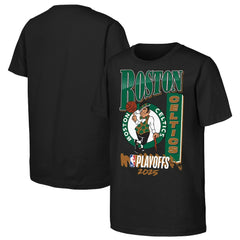 Black Boston Celtics Youth 2025 NBA Playoffs Hype T-Shirt | NBA