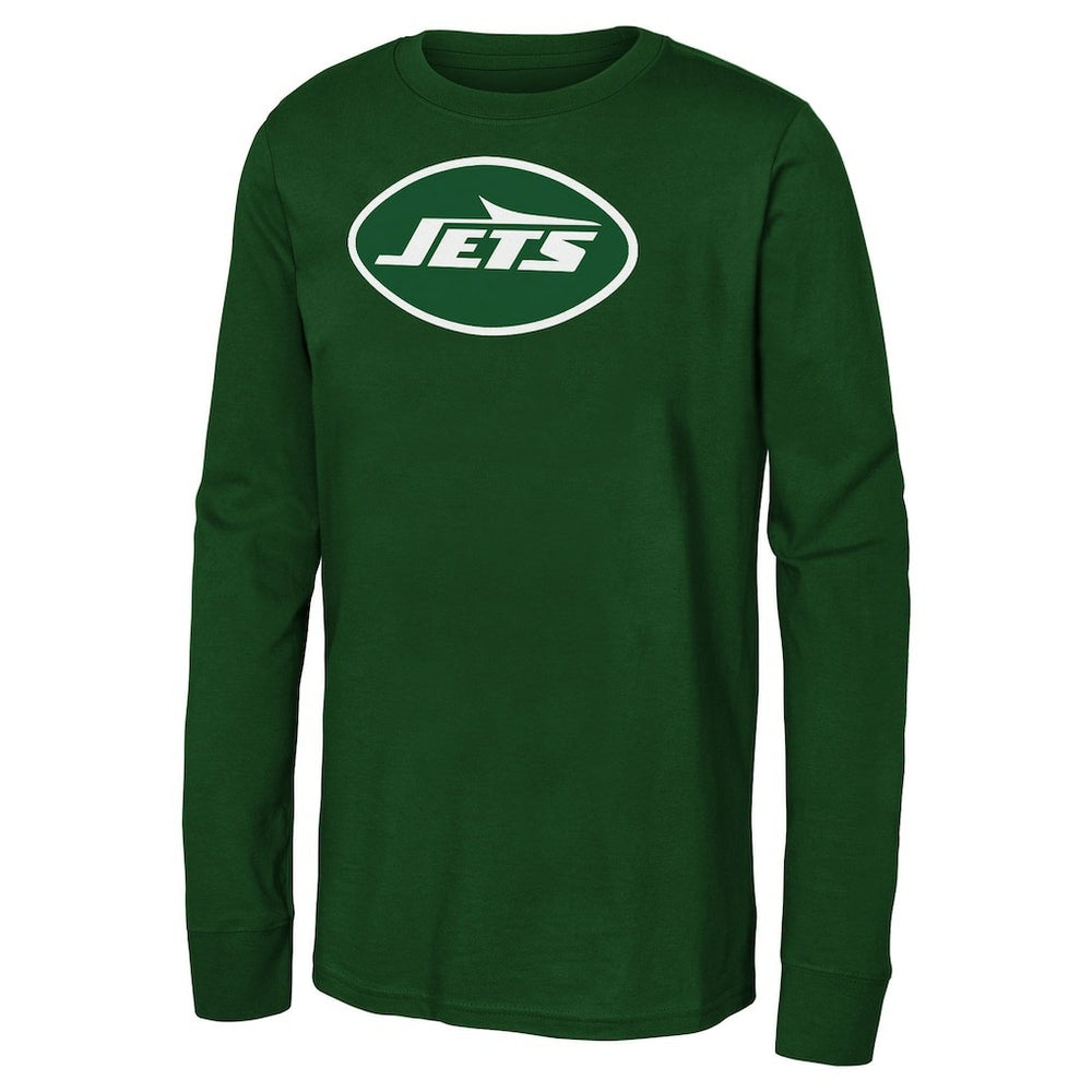 New York Jets Youth Primary Logo Long Sleeve T-Shirt | NFL Discount