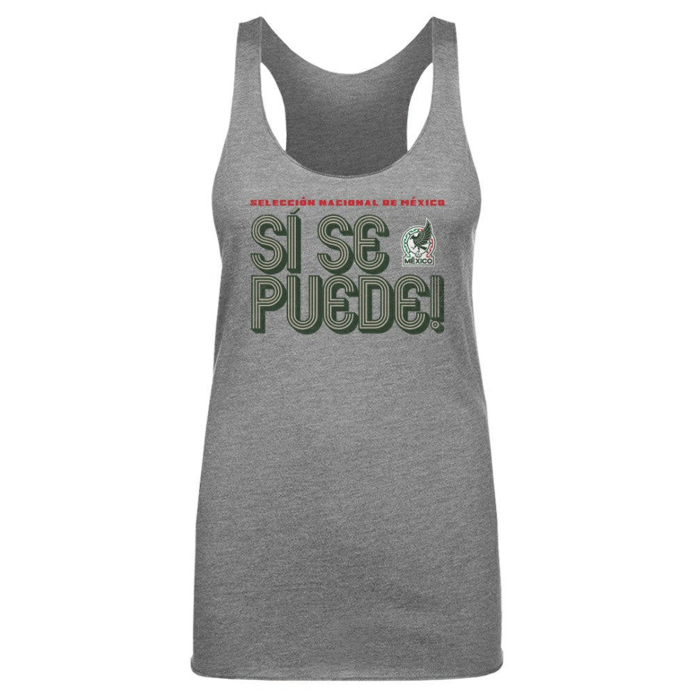Mexico National Team 500 Level Women's Si Se Puede Inline Bold Tri-Blend Racerback Tank Top