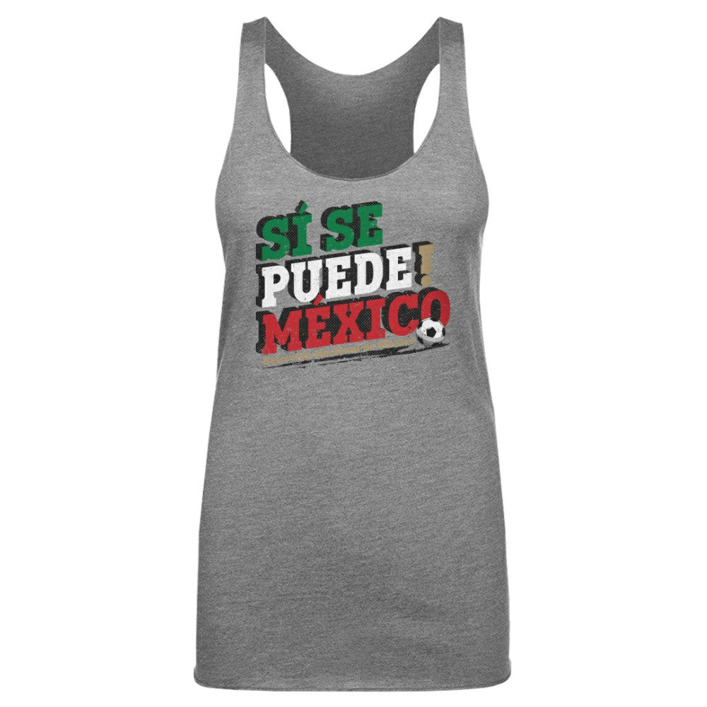 Mexico National Team 500 Level Women's Si Se Puede Tri-Blend Racerback Tank Top