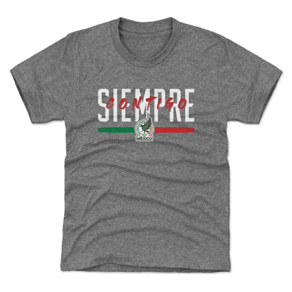 Mexico National Team 500 Level Youth Siempre Contigo T-Shirt for sale - Gray