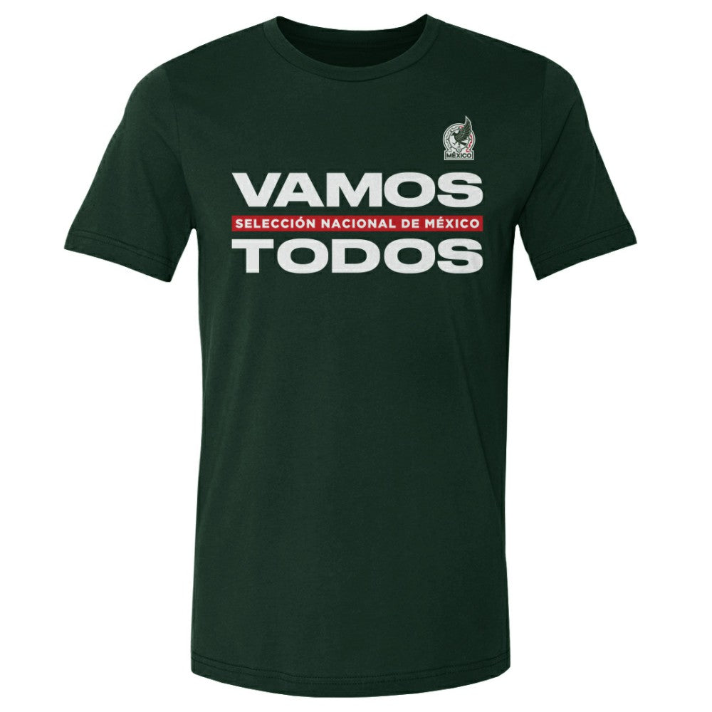 Mexico National Team 500 Level Vamos Todos Cotton T-Shirt for sale - Forest Green