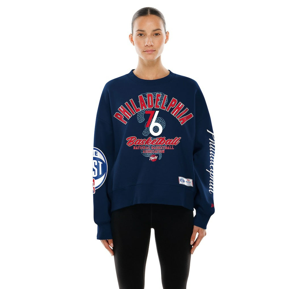 Navy Philadelphia 76ers Women's 2025/26 City Edition Sweatshirt | NBA