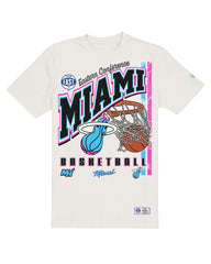 Cream Miami Heat Oversized City Edition Remix Vintage T-Shirt | NBA