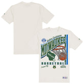 Cream Milwaukee Bucks Oversized City Edition Remix Vintage T-Shirt | NBA