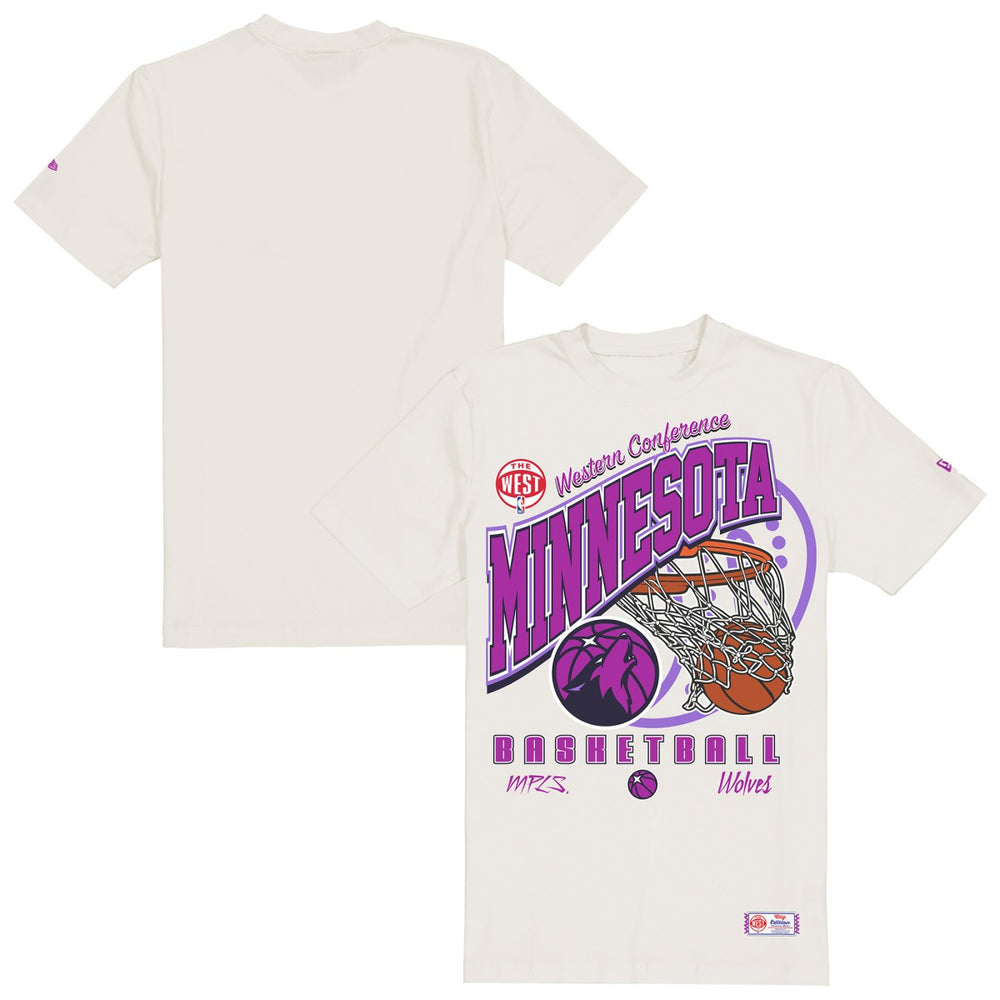 Cream Minnesota Timberwolves Oversized City Edition Remix Vintage T-Shirt | NBA