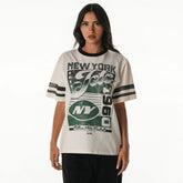 New York Jets The Wild Collective Women's Vintage Drop Shoulder Oversized Boyfriend T-Shirt | NFL Online