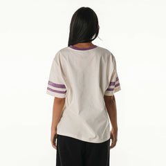 Minnesota Vikings The Wild Collective Women's Vintage Drop Shoulder Oversized Boyfriend T-Shirt | NFL Hot