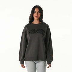 Washington Commanders The Wild Collective Women's Rock Crystal Oversized Crewneck Sweatshirt | NFL Outlet