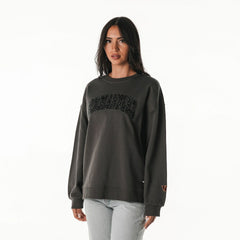 Washington Commanders The Wild Collective Women's Rock Crystal Oversized Crewneck Sweatshirt | NFL Outlet