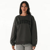 Baltimore Ravens The Wild Collective Women's Rock Crystal Oversized Crewneck Sweatshirt | NFL Near me