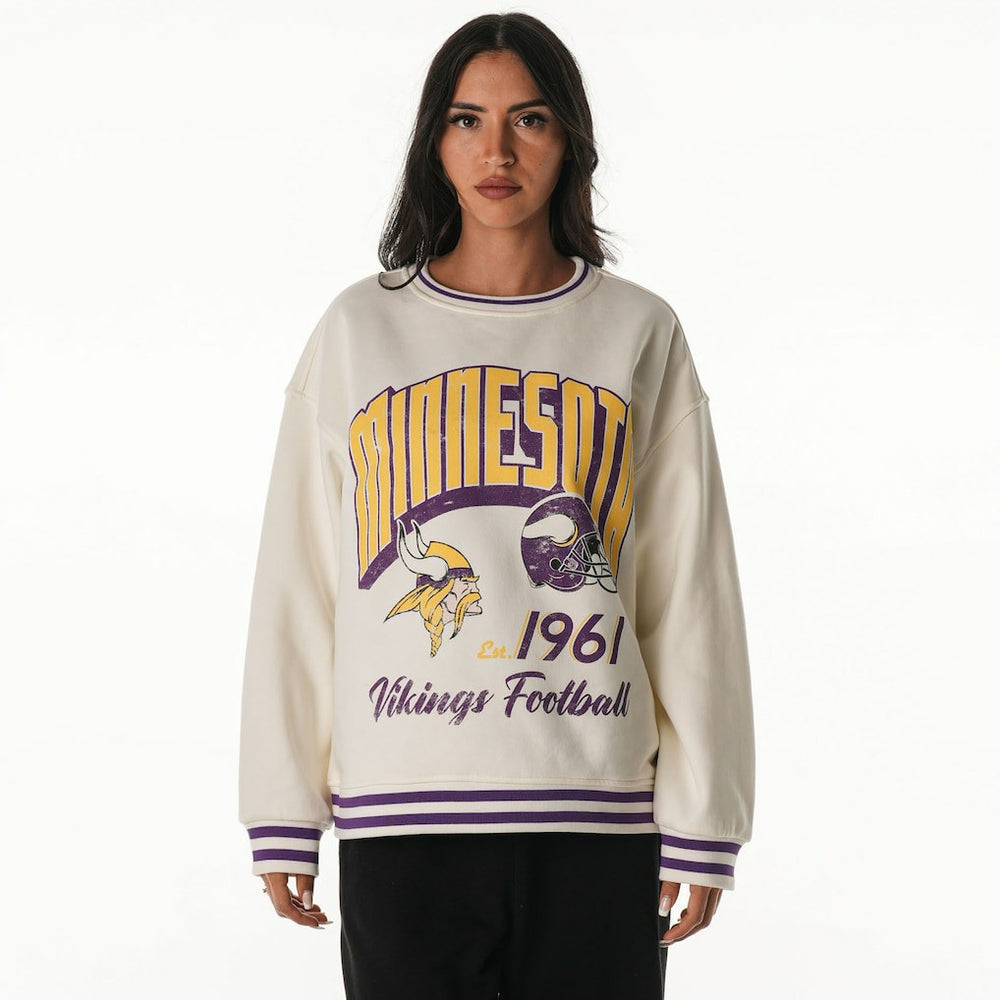 Minnesota Vikings The Wild Collective Women's Oversized Vintage French Terry Sweatshirt | NFL Online