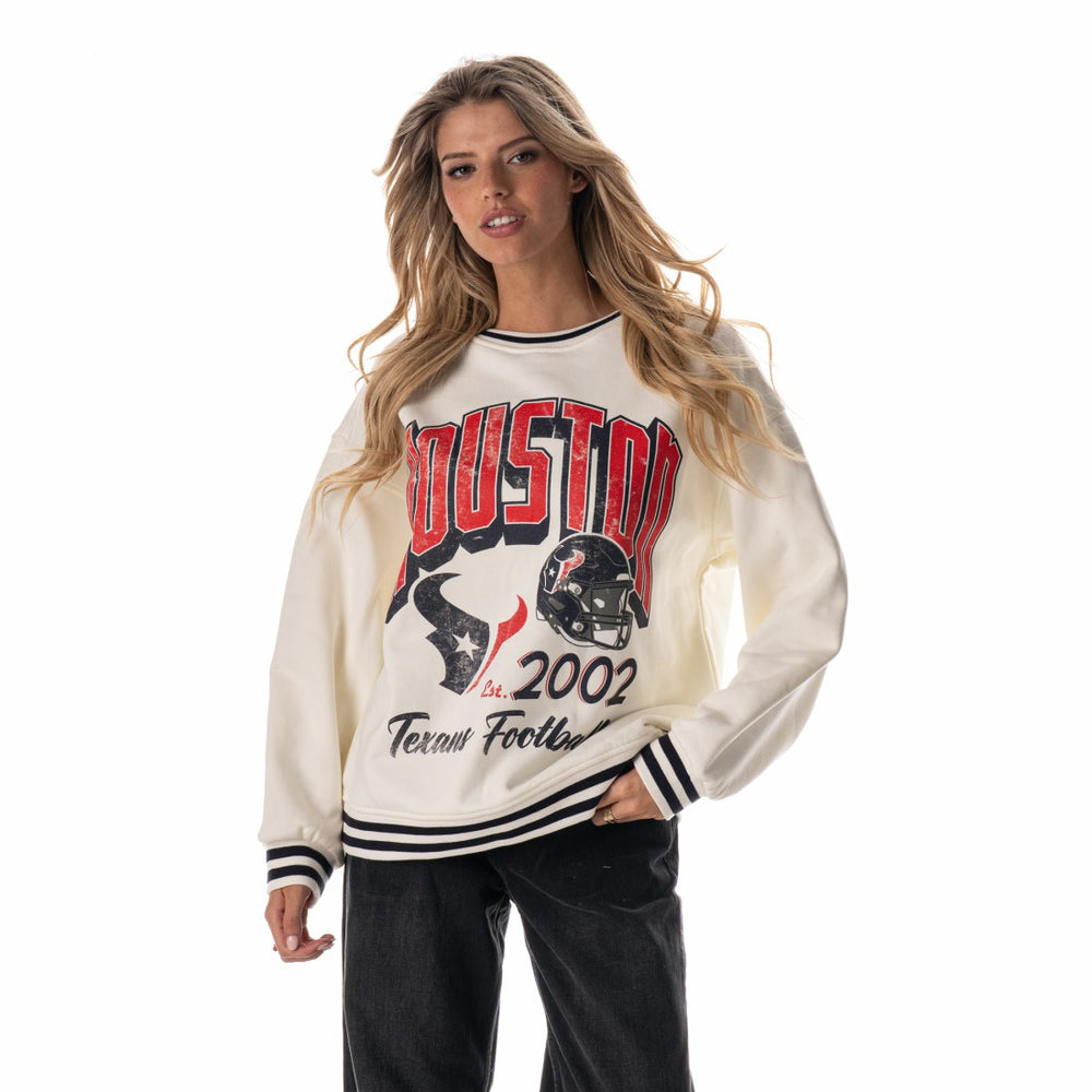 Houston Texans The Wild Collective Women's Oversized Vintage French Terry Sweatshirt | NFL Near me