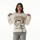 New Orleans Saints The Wild Collective Women's Oversized Vintage French Terry Sweatshirt | NFL Discount