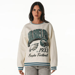 Philadelphia Eagles The Wild Collective Women's Oversized Vintage French Terry Sweatshirt | NFL Online