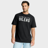 Edmonton Oilers Fanatics Play Distressed Wordmark Stadium Slub T-Shirt - NHL T-shirts