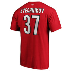 Andrei Svechnikov Carolina Hurricanes Fanatics Authentic Stack Name & Number T-Shirt - NHL T-shirts