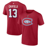 Cole Caufield Montreal Canadiens Fanatics Authentic Stack Name & Number T-Shirt - NHL T-shirts