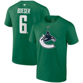 Brock Boeser Vancouver Canucks Fanatics Authentic Stack Name & Number T-Shirt - NHL T-shirts