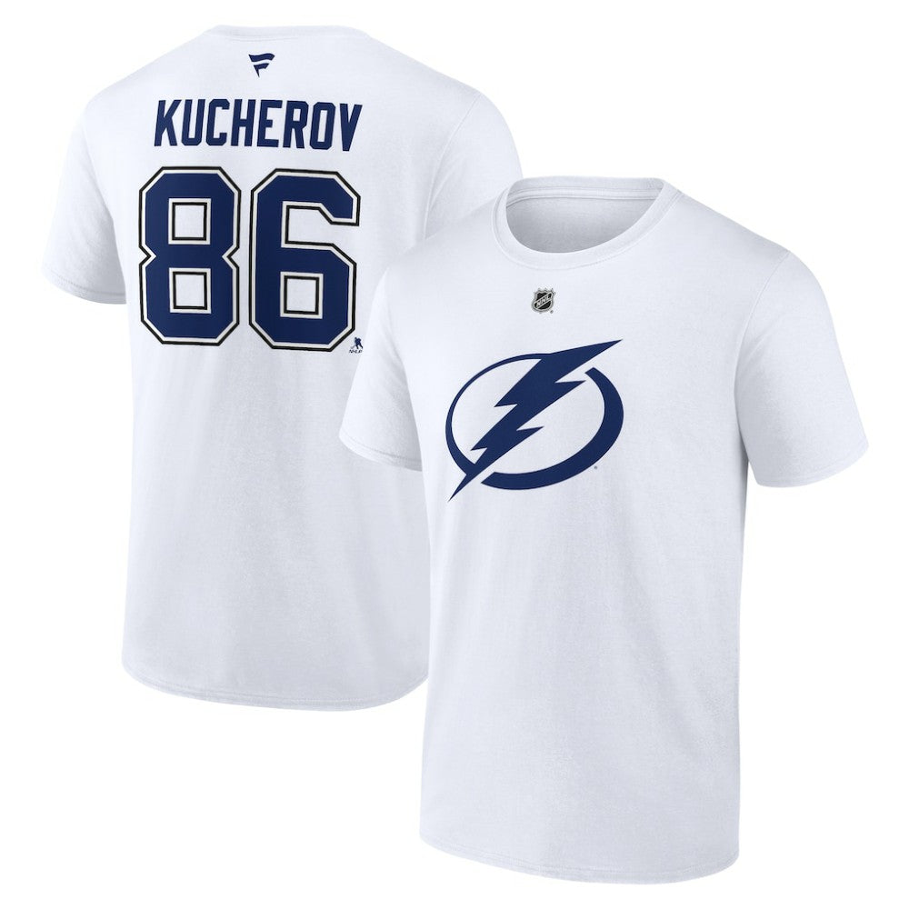 Nikita Kucherov Tampa Bay Lightning Fanatics Authentic Stack Name & Number T-Shirt - NHL T-shirts