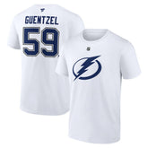 Jake Guentzel Tampa Bay Lightning Fanatics Authentic Stack Name & Number T-Shirt - NHL T-shirts