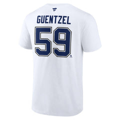 Jake Guentzel Tampa Bay Lightning Fanatics Authentic Stack Name & Number T-Shirt - NHL T-shirts