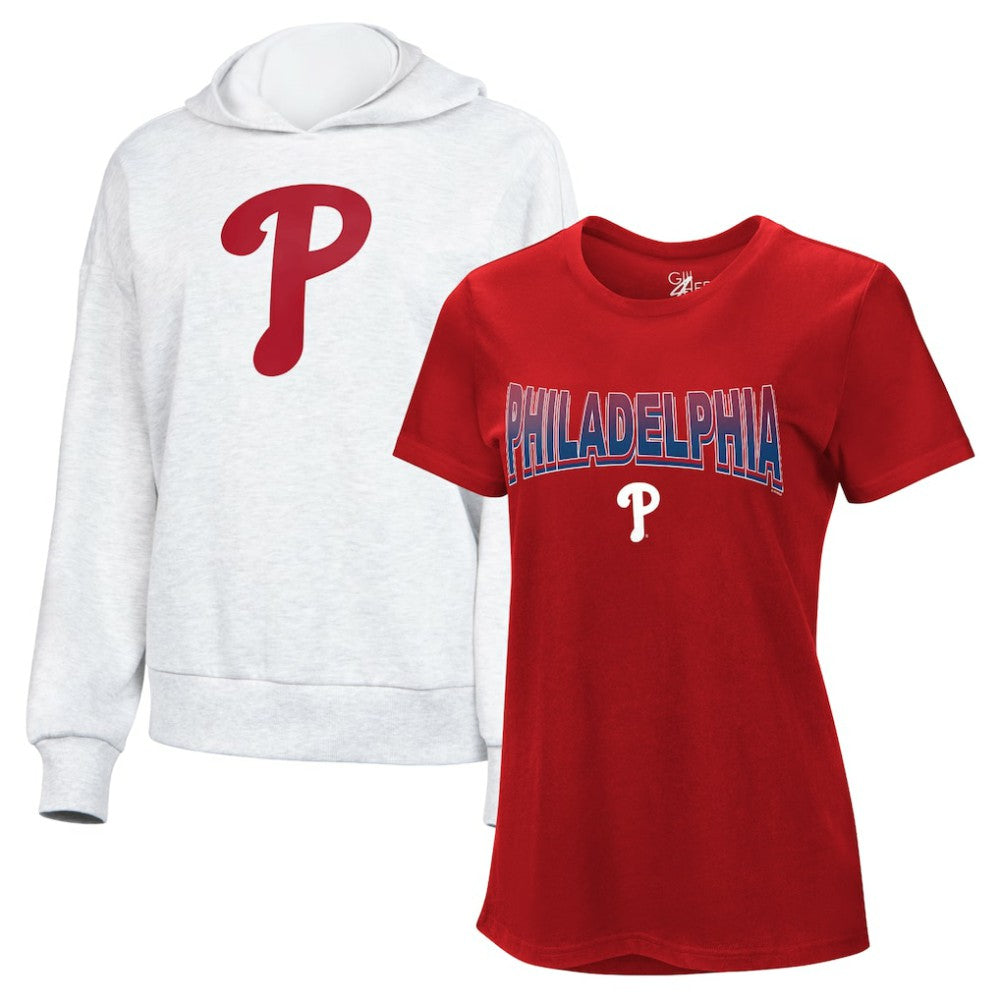 Philadelphia Phillies G-III 4Her by Carl Banks Women's T-Shirt and Hoodie Combo Pack - MLB Hoodies