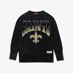 New Orleans Saints Women's Delineate Mineral Wash Crewneck Sweatshirt | NFL On sale