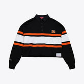 Cincinnati Bengals Women's Cropped Long Sleeve Rugby Polo | NFL Online